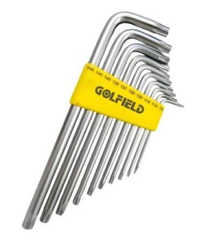 JOGO DE CHAVE TORX 10 PCS C/FURO