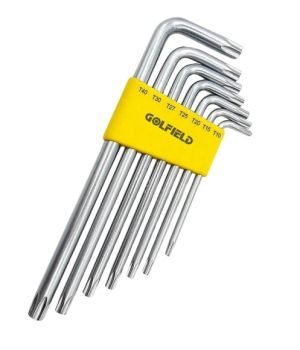 JOGO DE CHAVE TORX 7 PCS C/FURO
