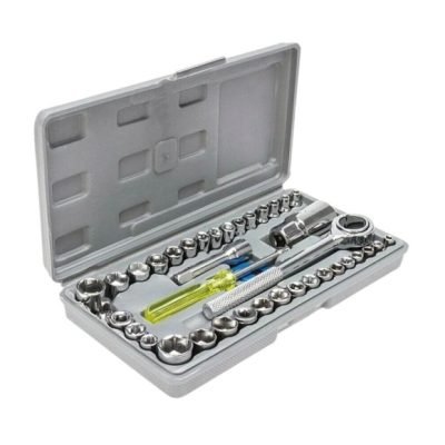 JOGO DE SOQUETE COM 40 PEÇAS